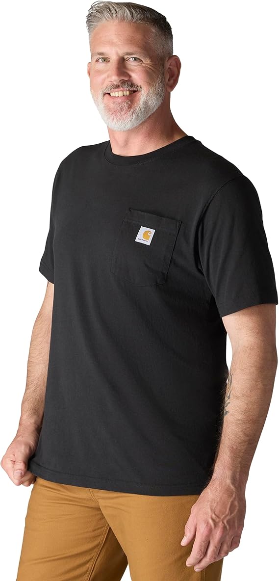 Carhartt Men's Iconic K87 Pocket T-Shirt visual dimensions mapping