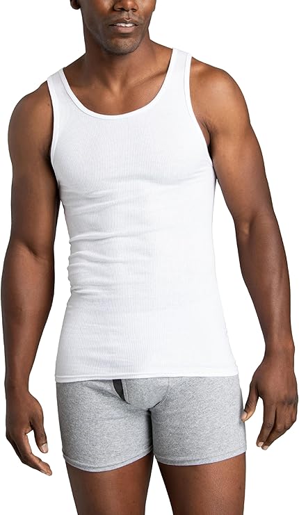 Fruit of the Loom Men's Tank A-Shirt construction pointer breakdown