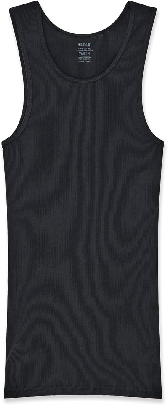 Close-Up details of Gildan Ribbed Cotton and double stitching