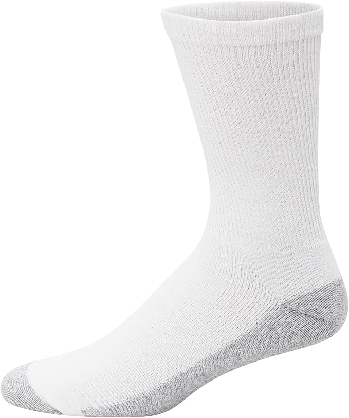 Hanes Double Tough Socks crew and ankle fit layout