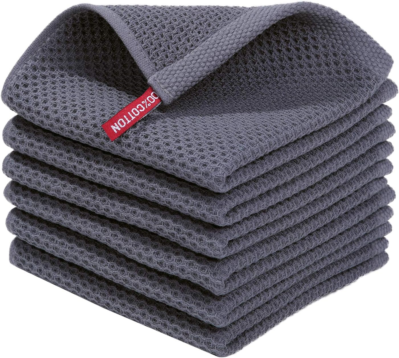 Homaxy Waffle Weave dish cloth protecting cookware surfaces