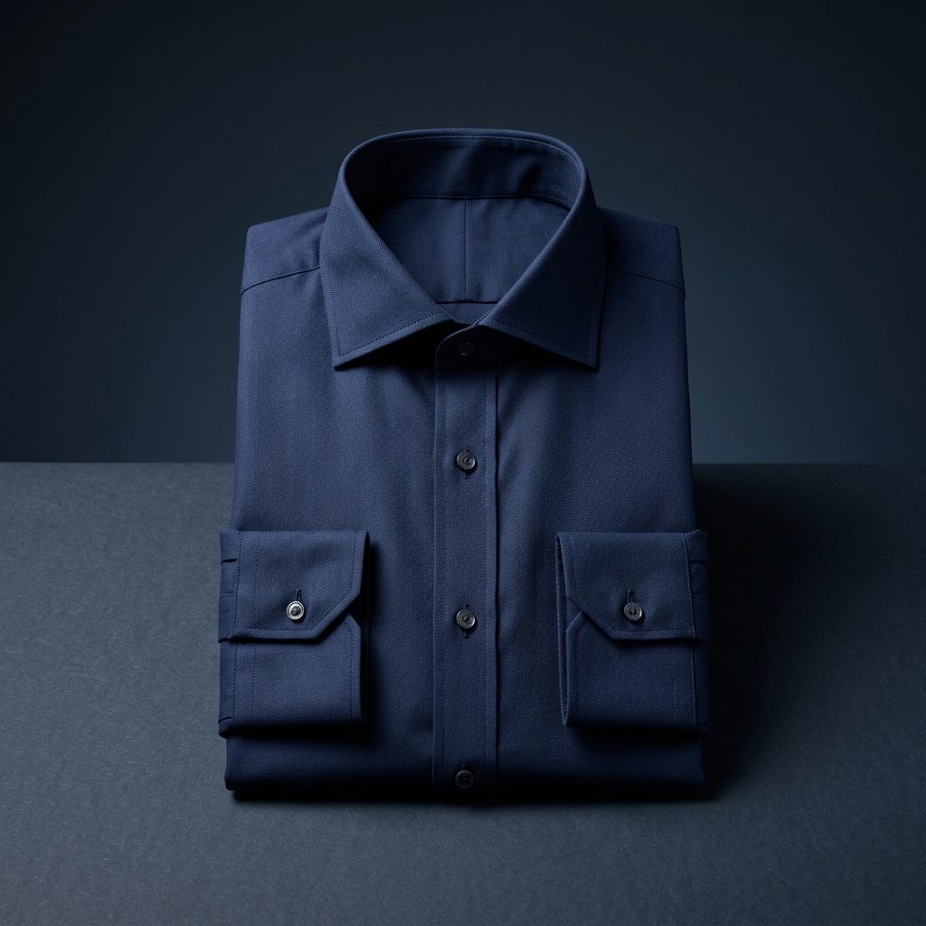 J.VER Men's Dress Shirt Navy Blue color choice product presentation