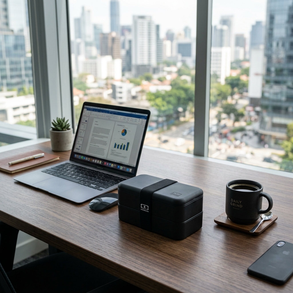 Lifewit Lunch Box Lifestyle Banner Office Setup