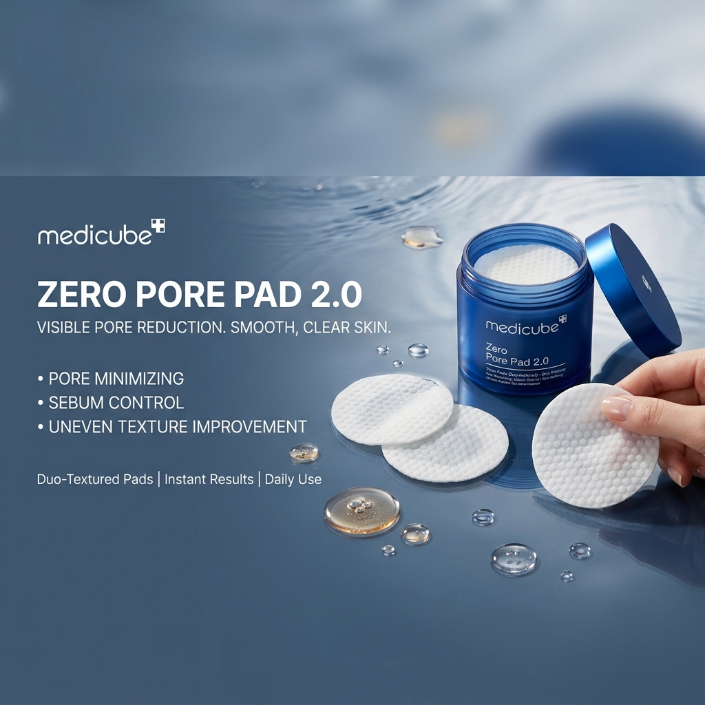 Medicube Zero Pore Pad 2.0 Premium Product Showcase Banner