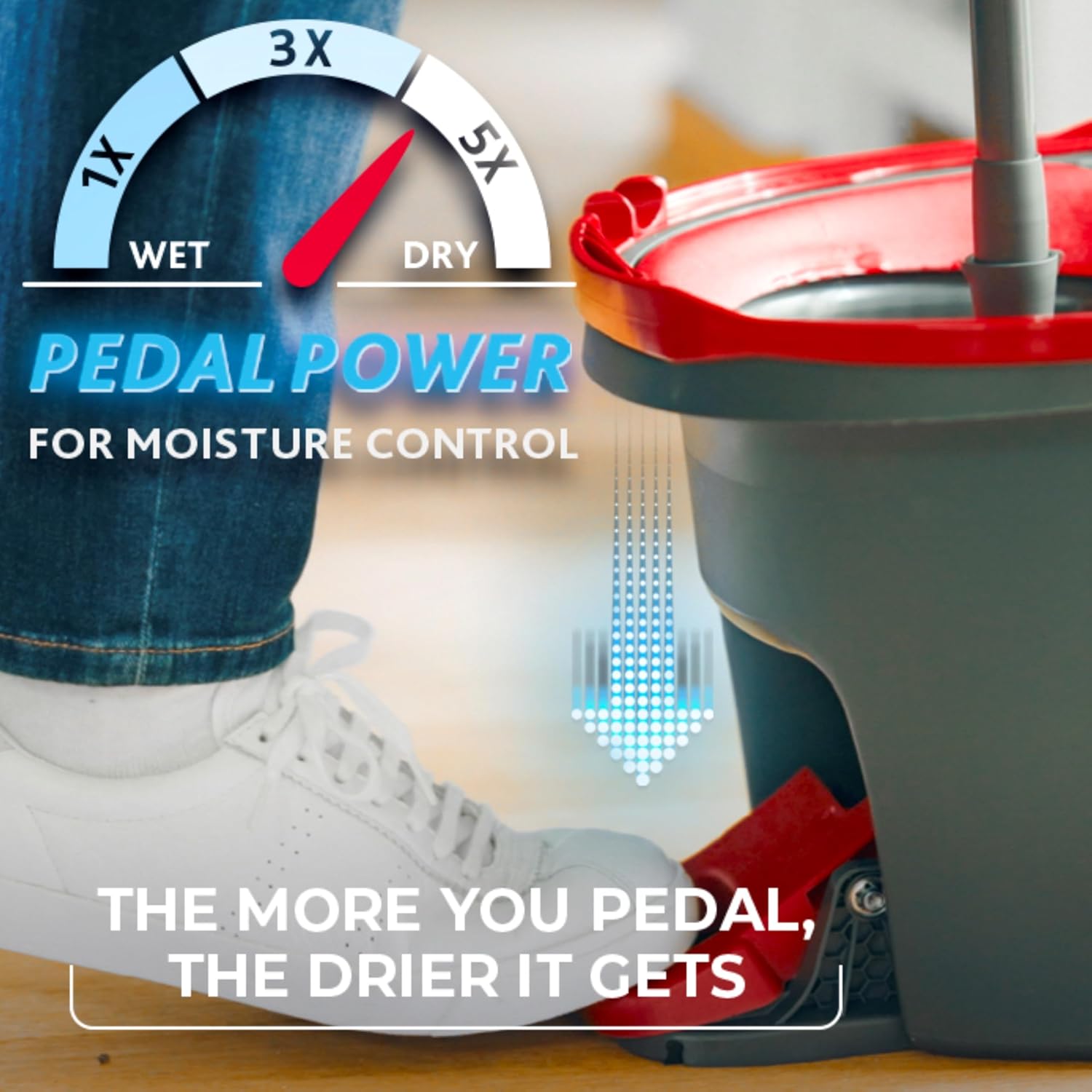 O-Cedar Spin Mop Foot Pedal Wringer in Action