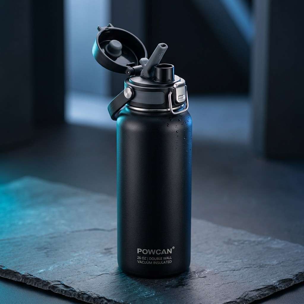 POWCAN 26 oz Water Bottle Specs View