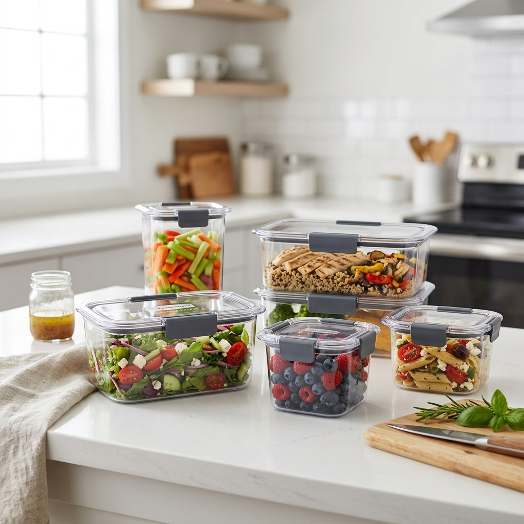 Rubbermaid Brilliance airtight storage containers aesthetic layout