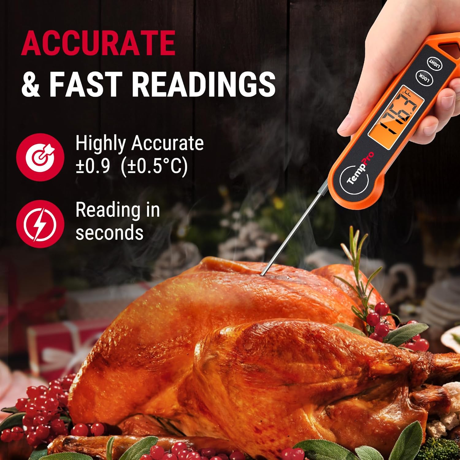 TempPro TP19H Fast and Highly Accurate Temperature Readings