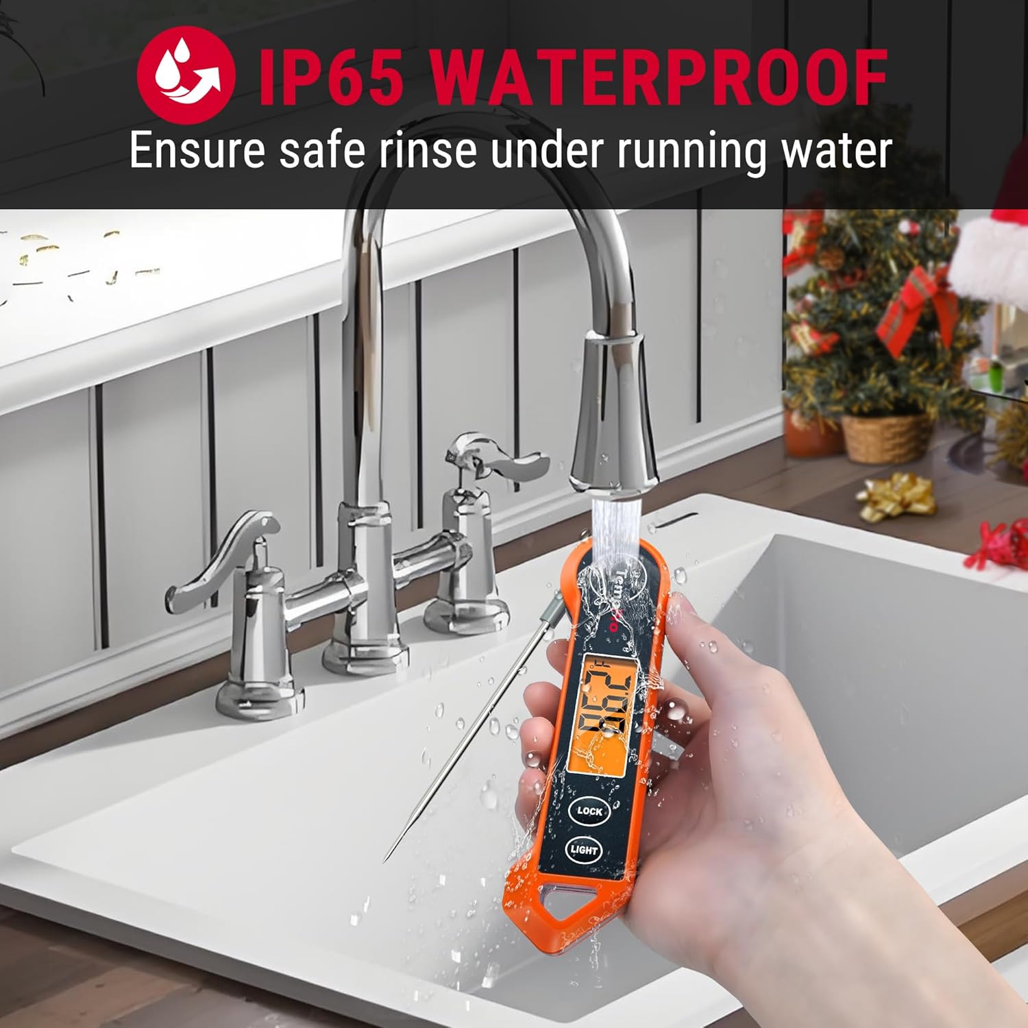 TempPro TP19H Waterproof IP65 Rinsing Demonstration