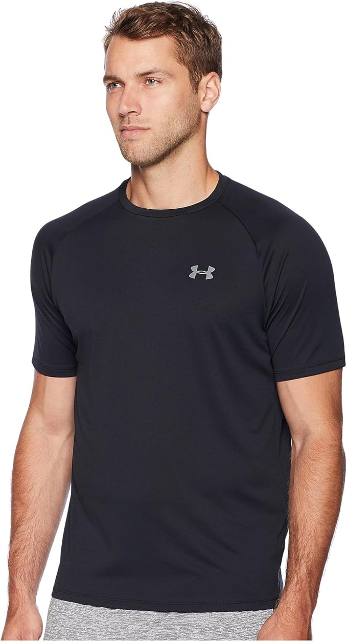 Under Armour shirt back view highlighting athletic cut and neck stitching detail
