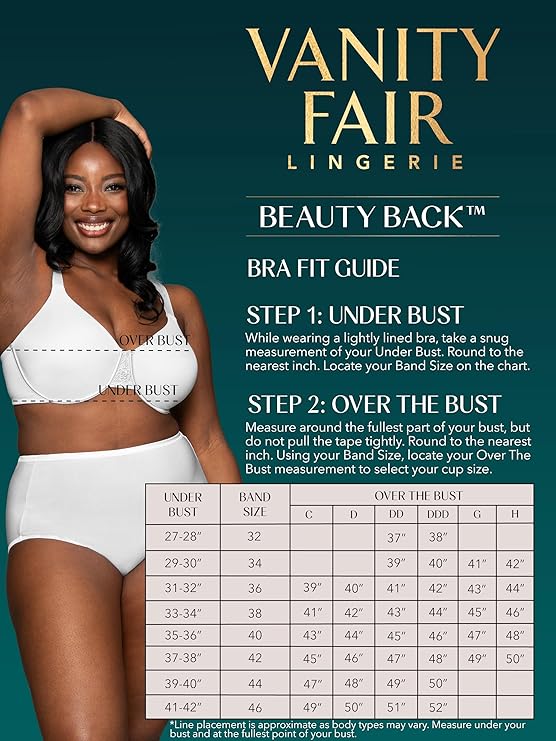 Vanity Fair Minimizer Bra Back Smoothing Close-up View