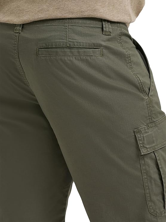 Wrangler Authentics Men's Classic Cargo Stretch Short construction detailed diagram