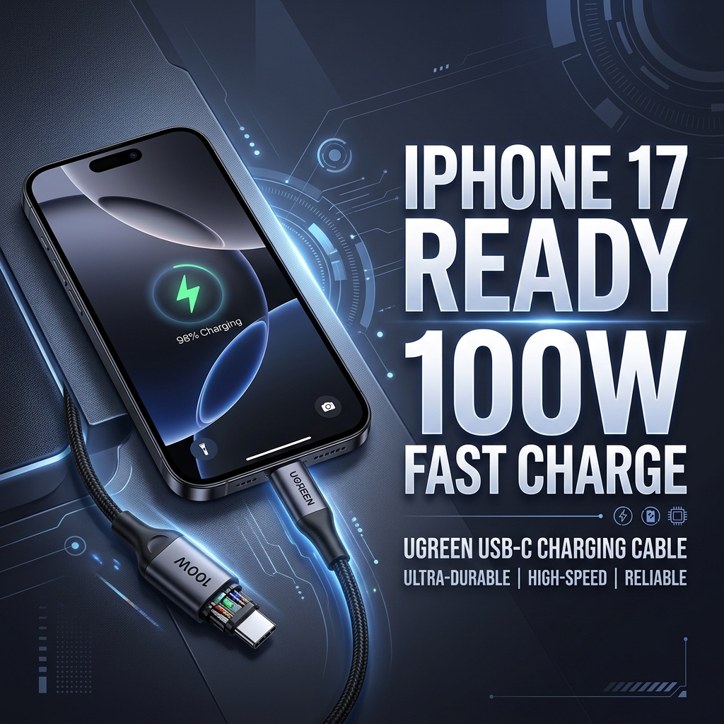iPhone 17 Pro Max Charging Test: UGREEN 100W vs Stock Cable