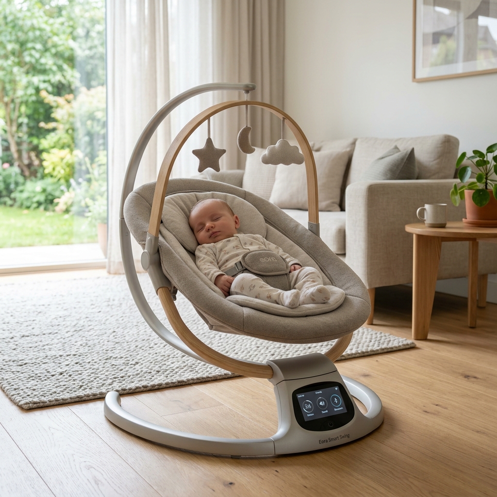 Automated Infant Soothing Systems: Mechanical Physics of Bluetooth-Enabled Smart Baby Swings (2026)
