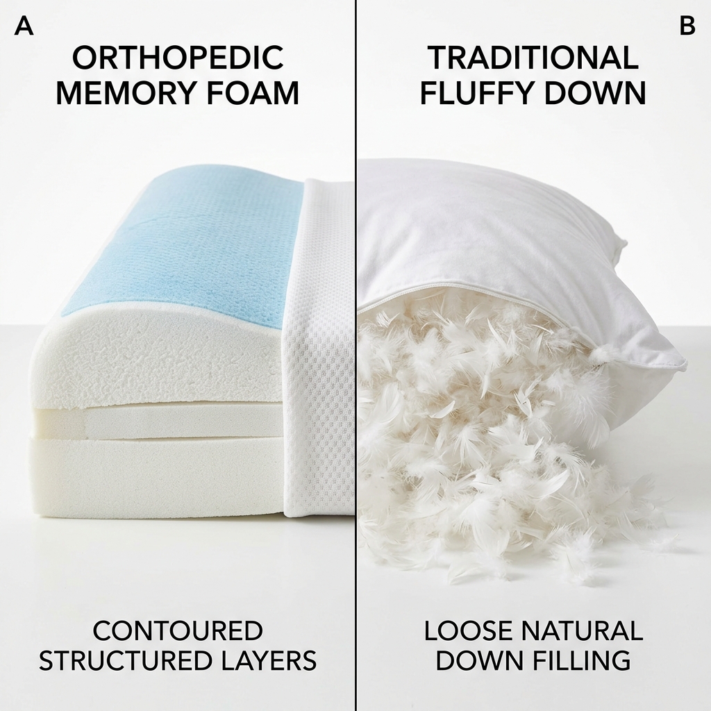 Material Science of Sleep: Structural Audit of Contoured Memory Foam . Traditional Down Fillings (2026)